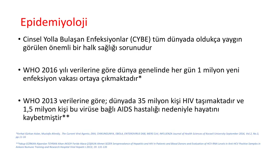 epidemiyoloji