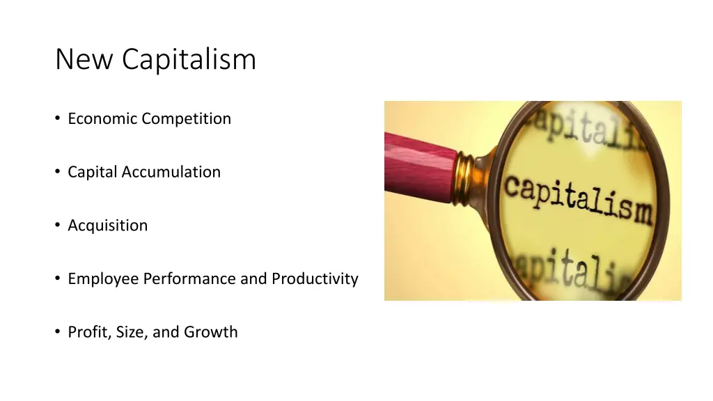 new capitalism