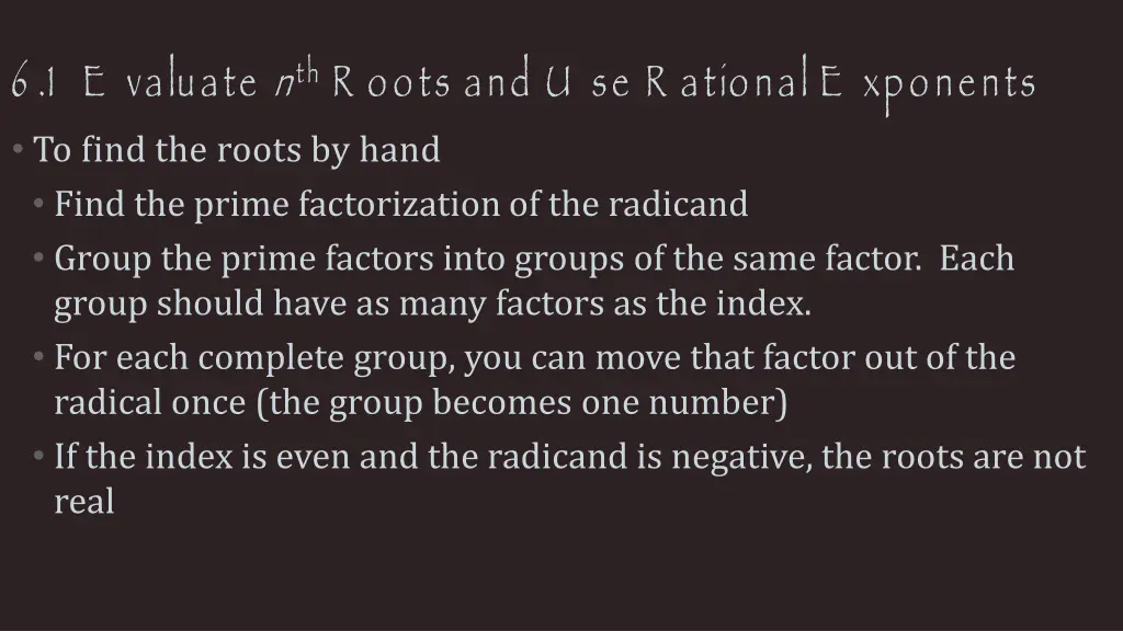 6 1 e valuate n th r oots and u se r ational 3