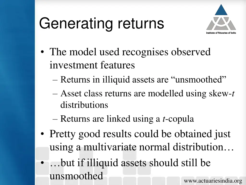 generating returns