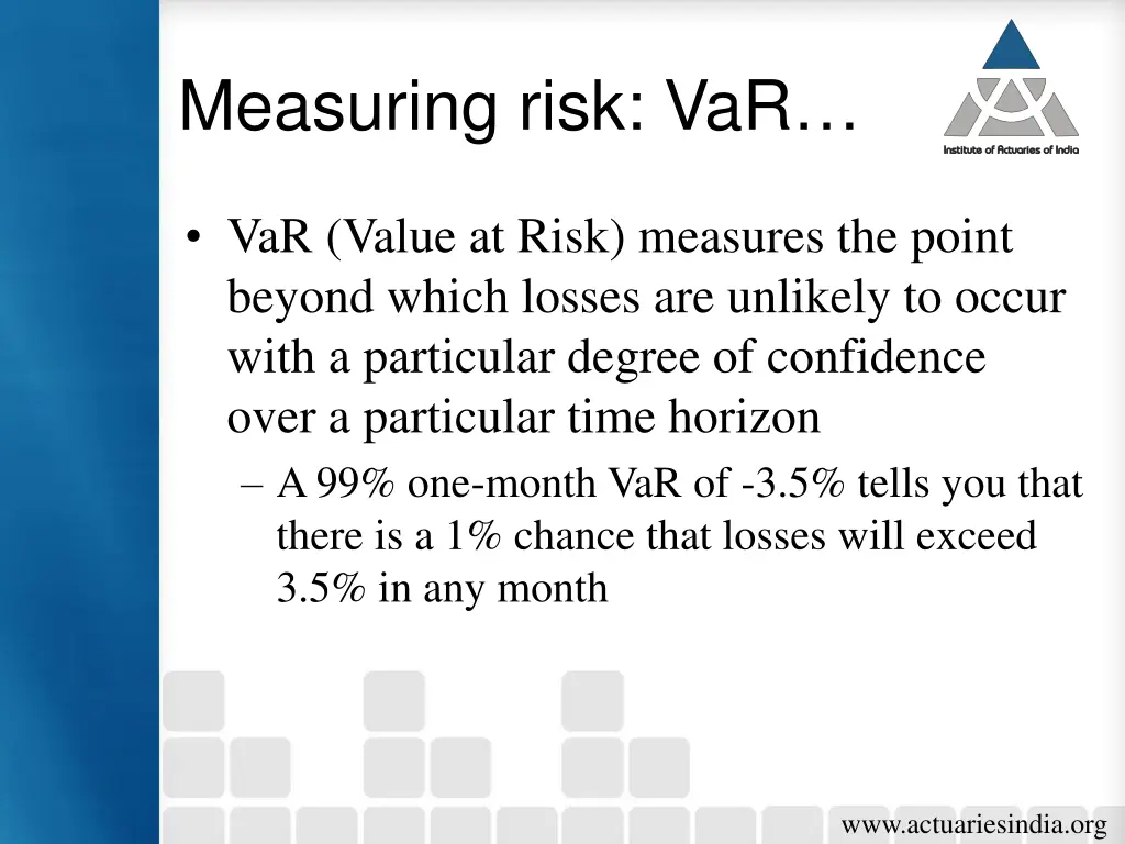 measuring risk var
