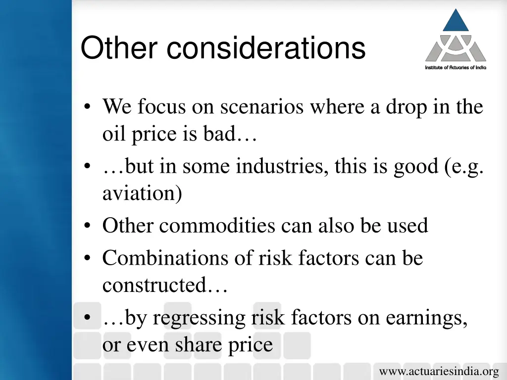 other considerations