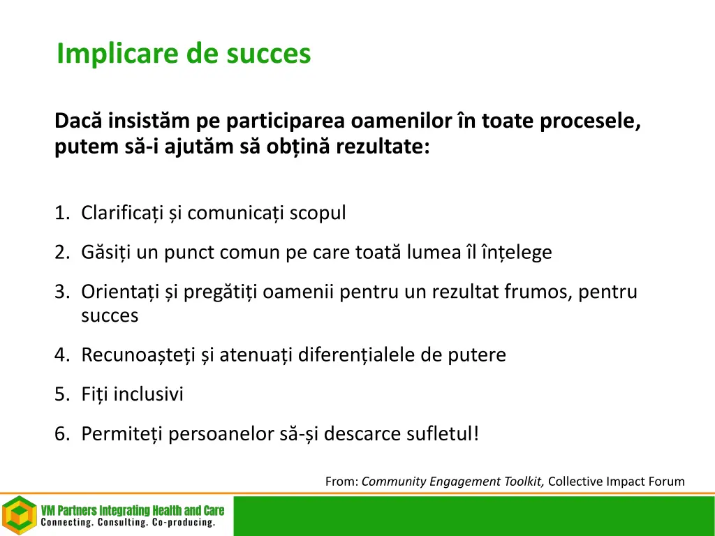 implicare de succes