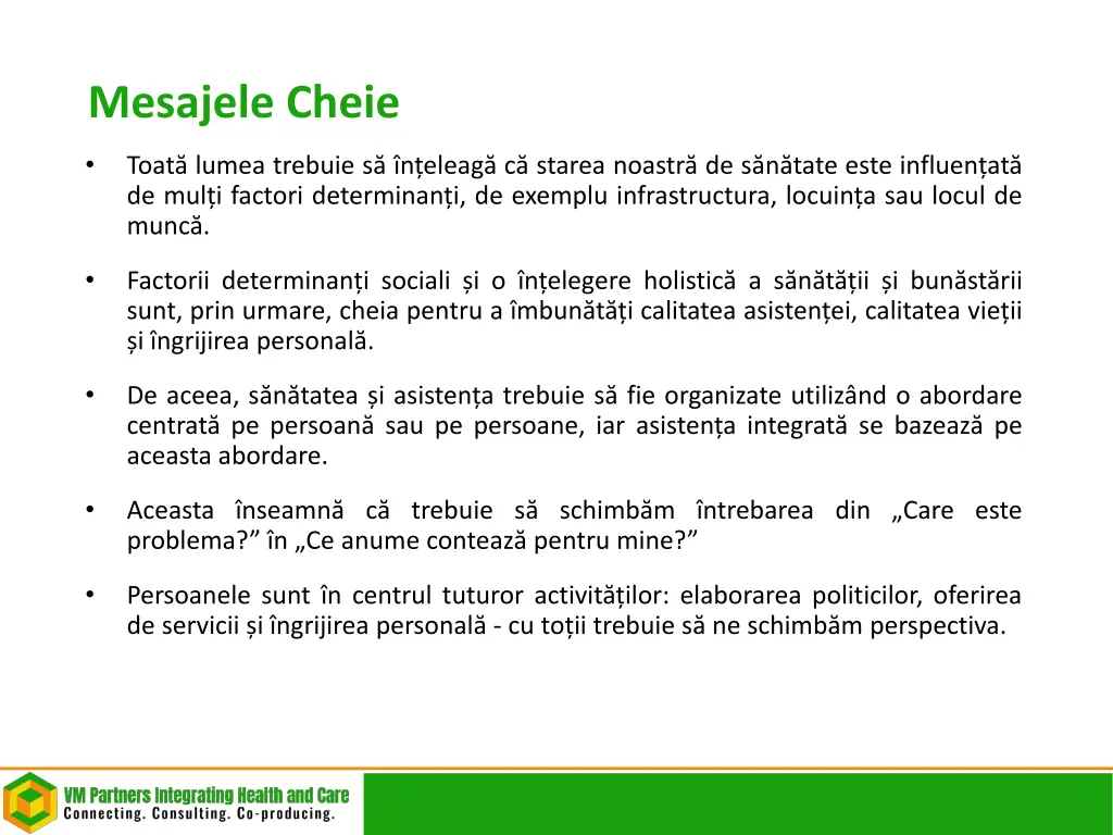 mesajele cheie