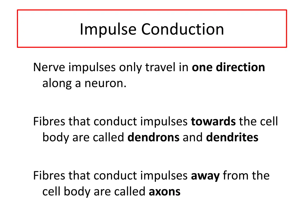 impulse conduction