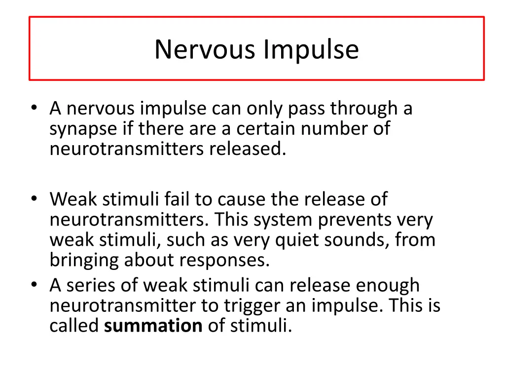 nervous impulse