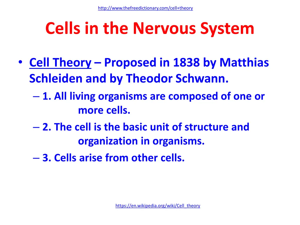 http www thefreedictionary com cell theory