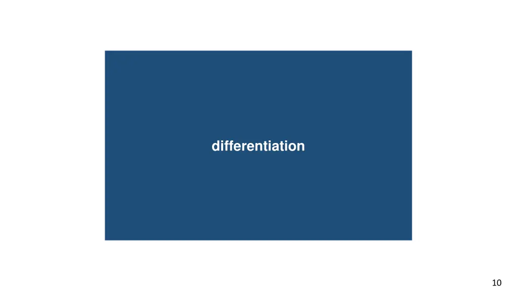 differentiation