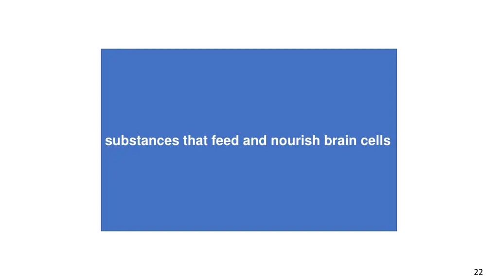 substances that feed and nourish brain cells