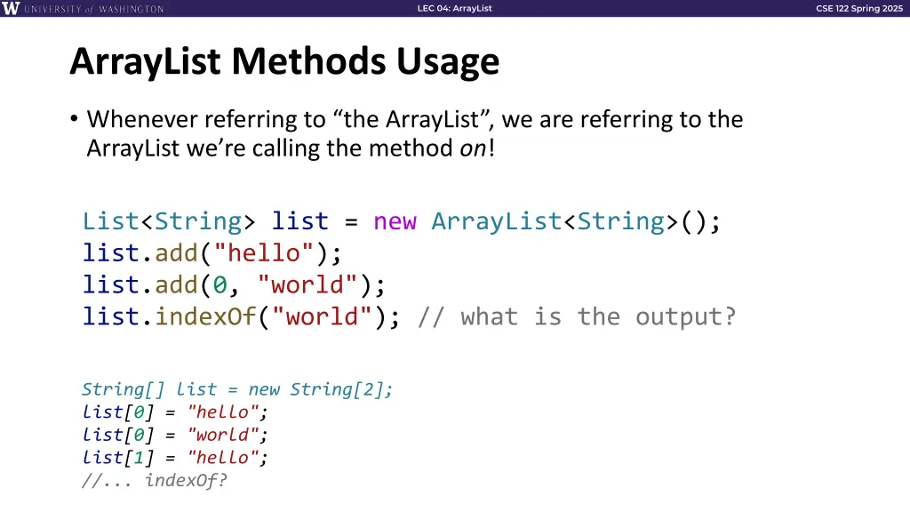 lec 04 arraylist 6