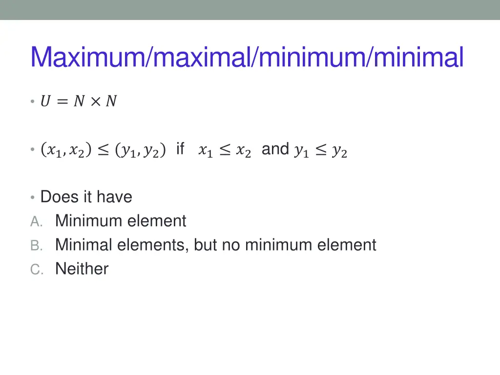 maximum maximal minimum minimal 2
