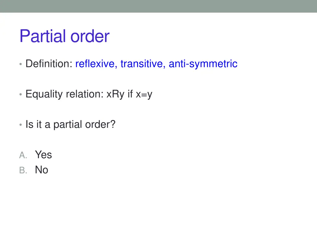partial order 2