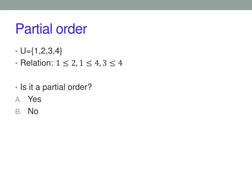 partial order 3