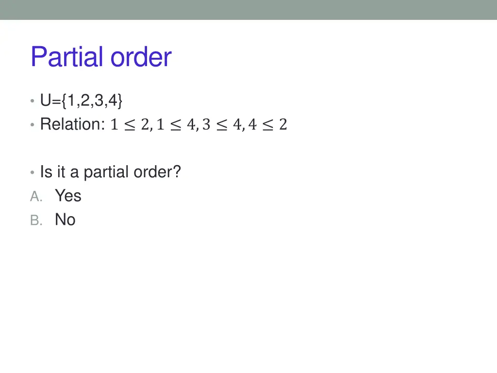 partial order 4
