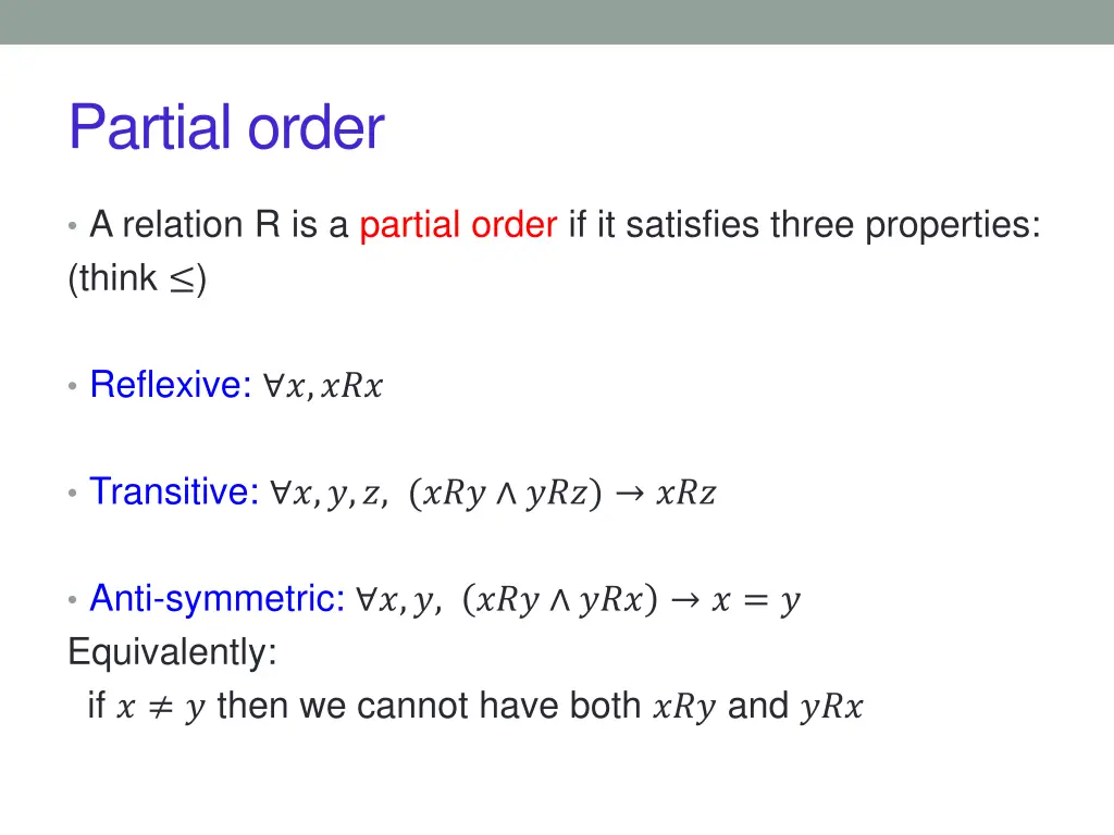 partial order