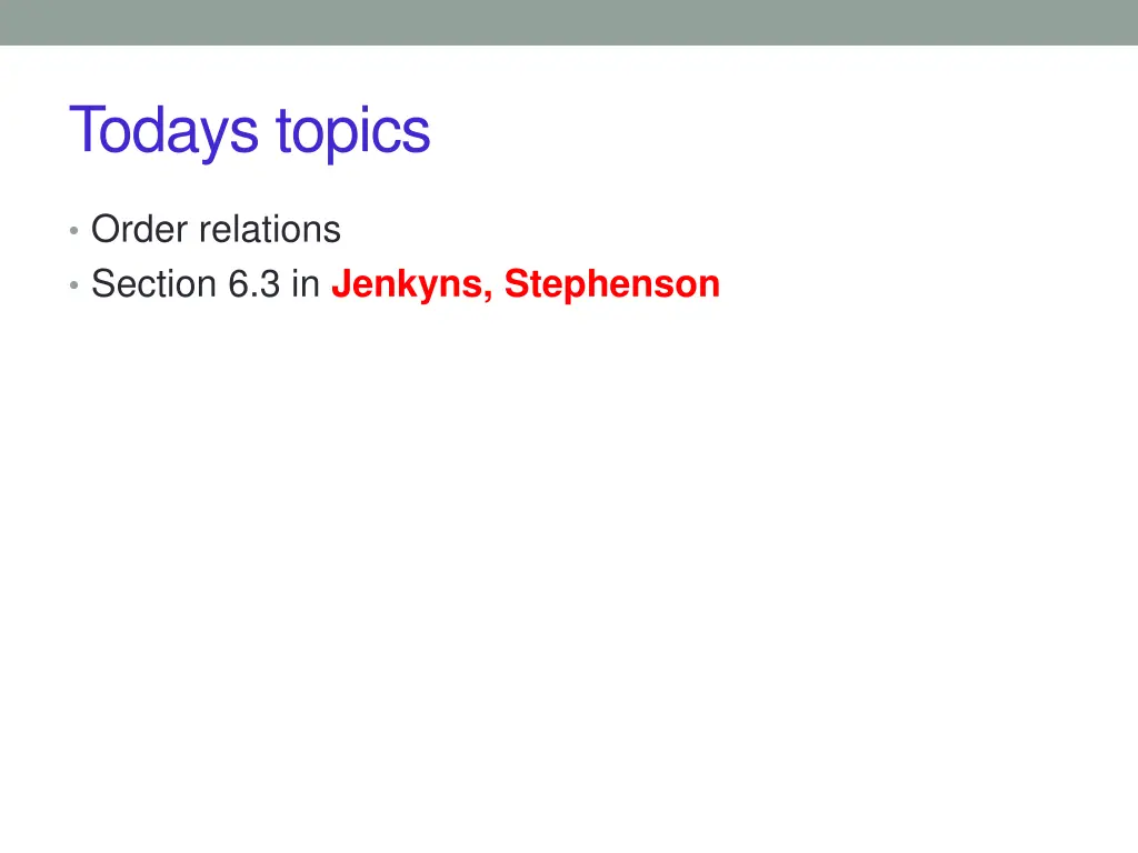 todays topics