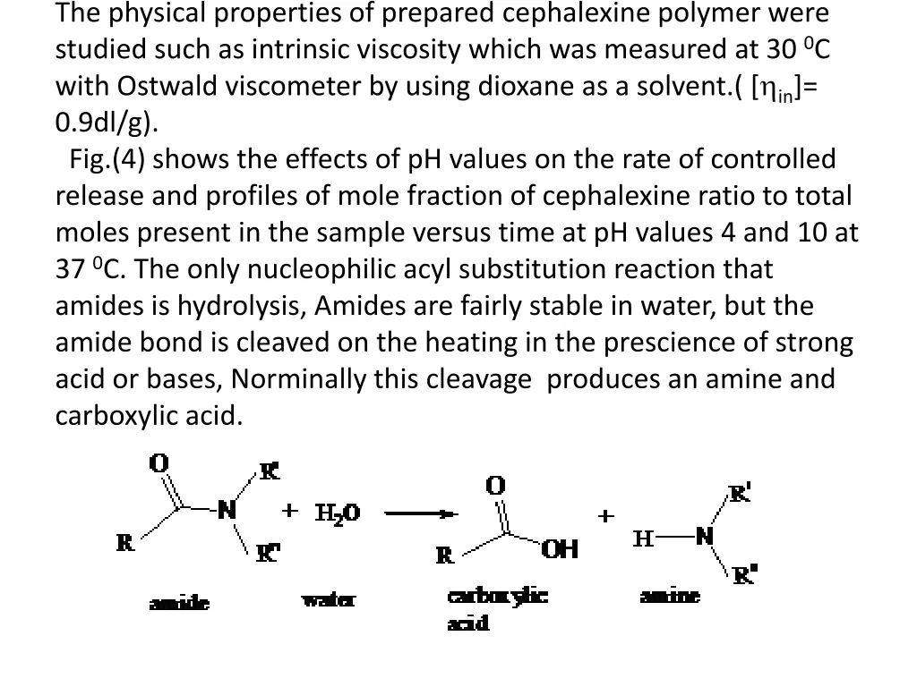 the physical properties of prepared cephalexine