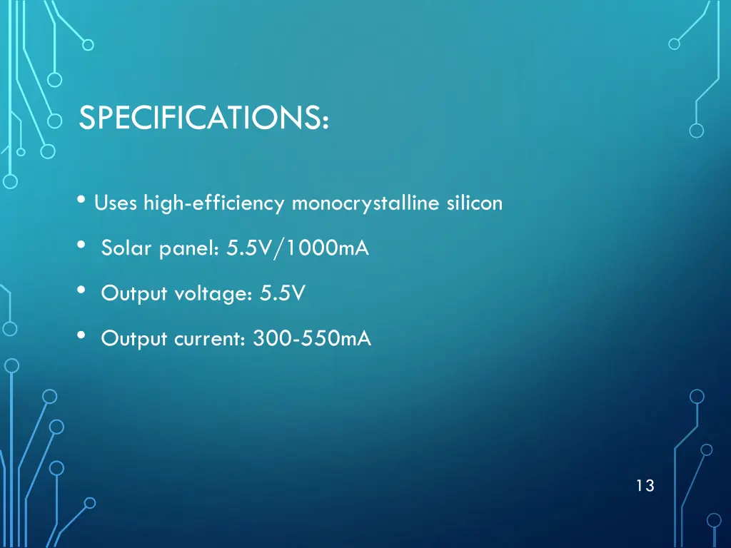 specifications
