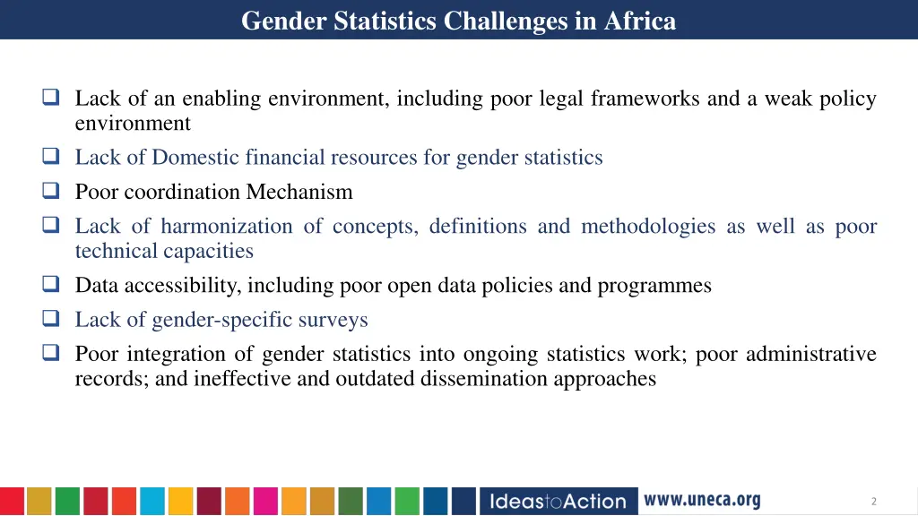 gender statistics challenges in africa