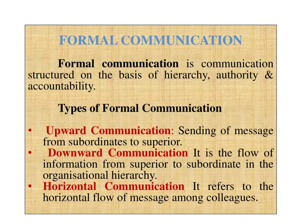 formal communication