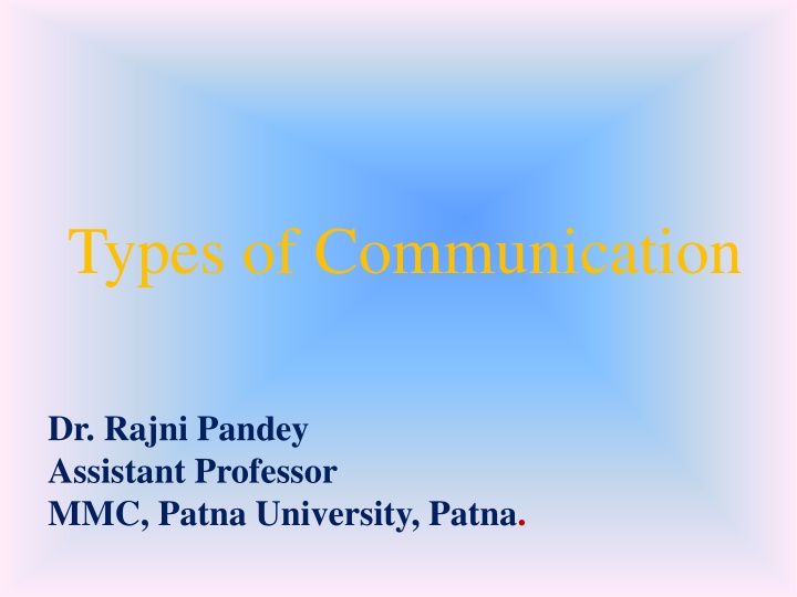 types of communication