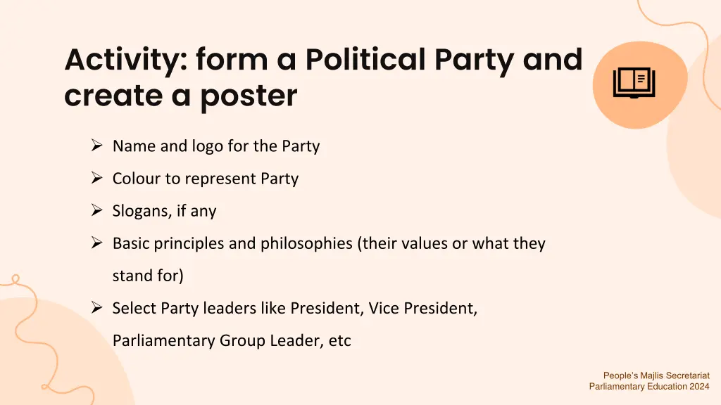 activity form a political party and create