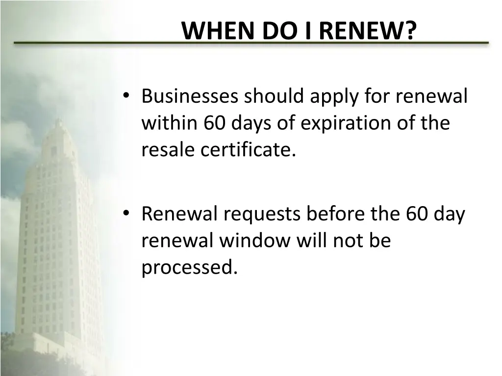 when do i renew