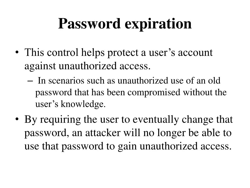 password expiration 1