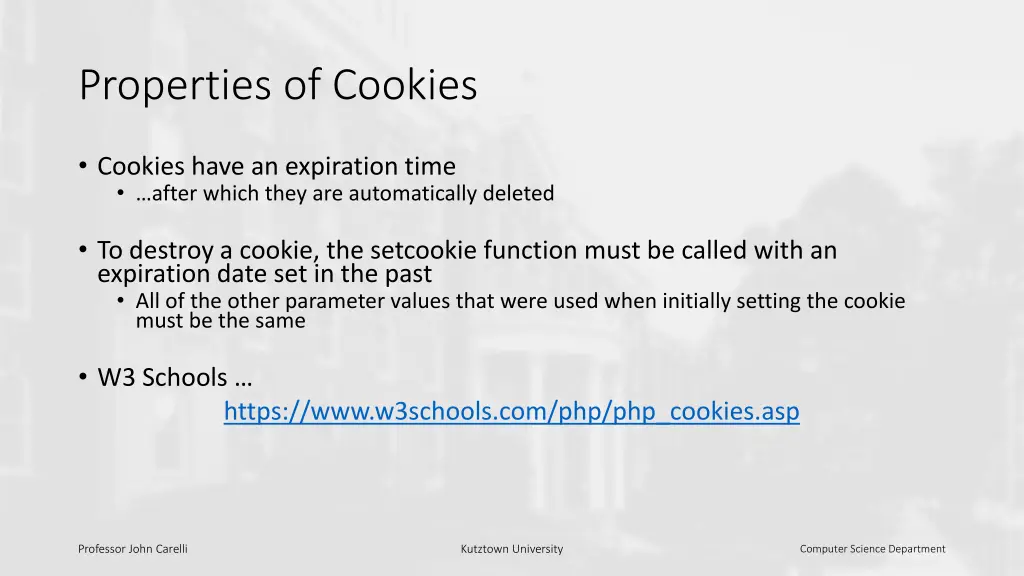 properties of cookies