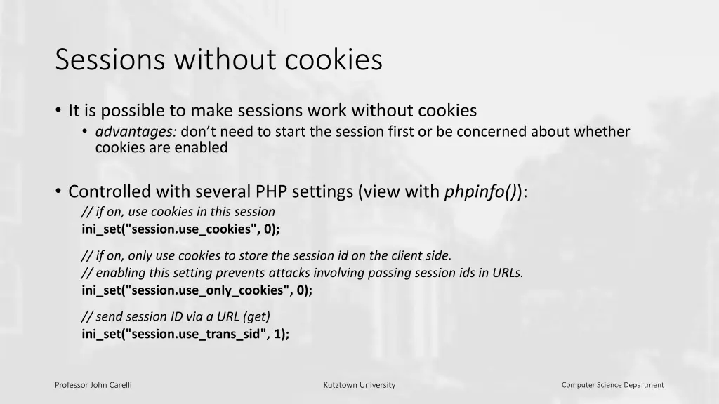 sessions without cookies