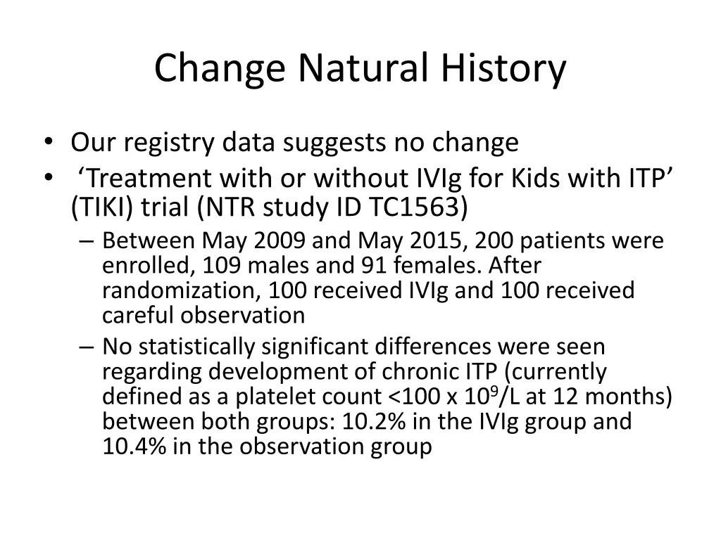change natural history