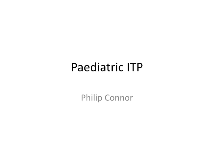 paediatric itp