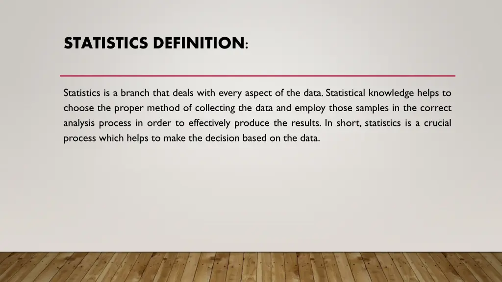 statistics definition
