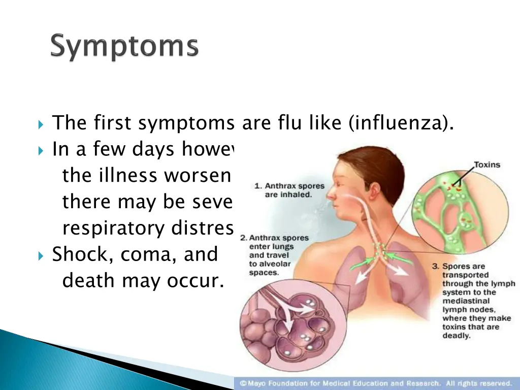 the first symptoms are flu like influenza