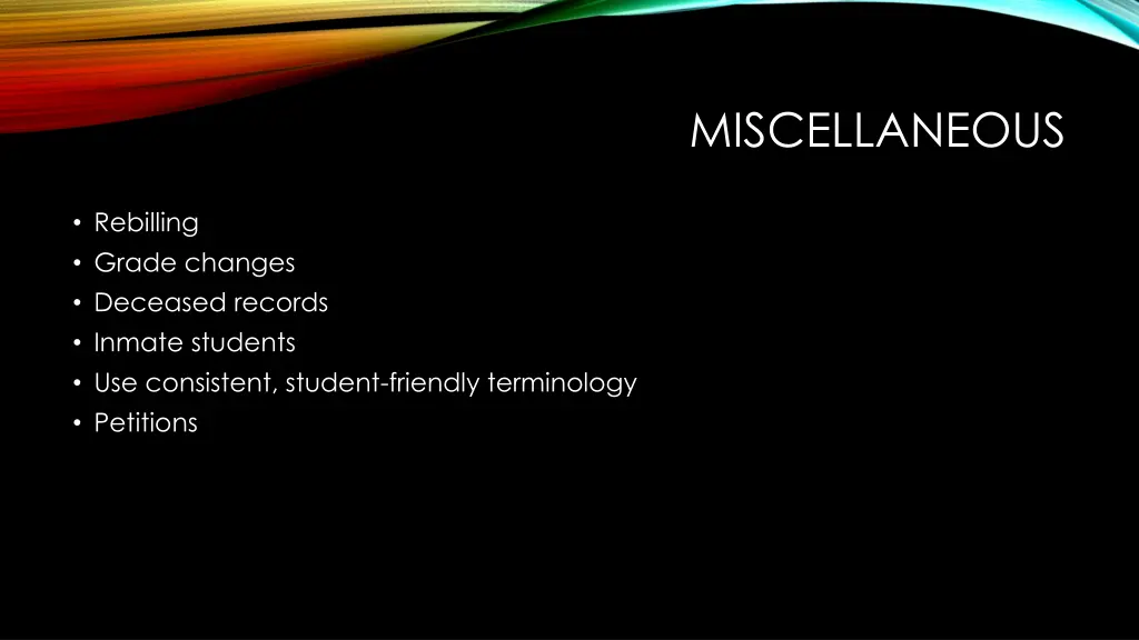 miscellaneous