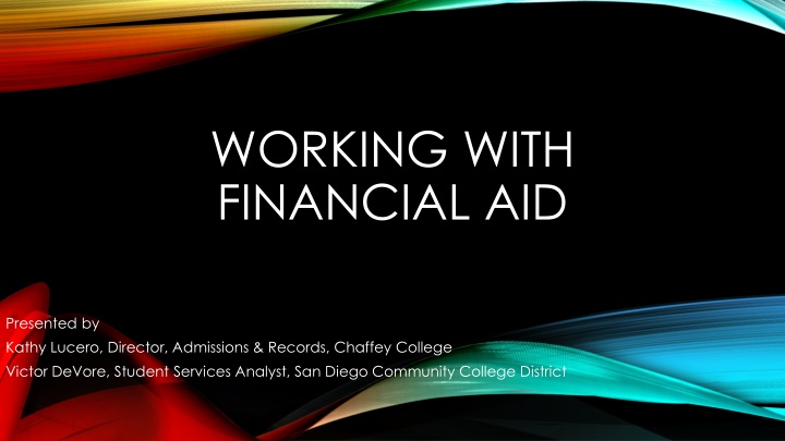 working with financial aid