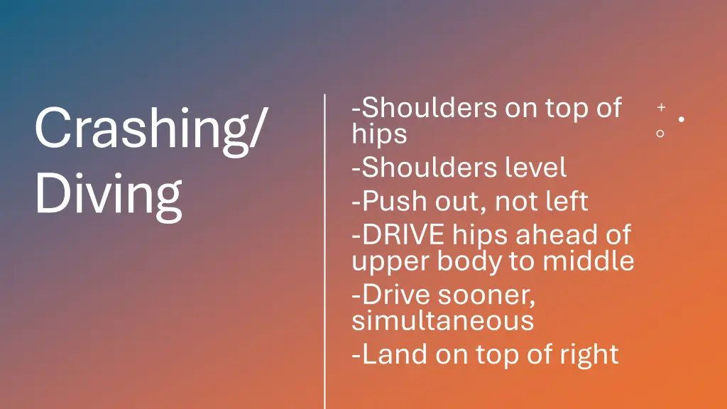 shoulders on top of hips shoulders level push