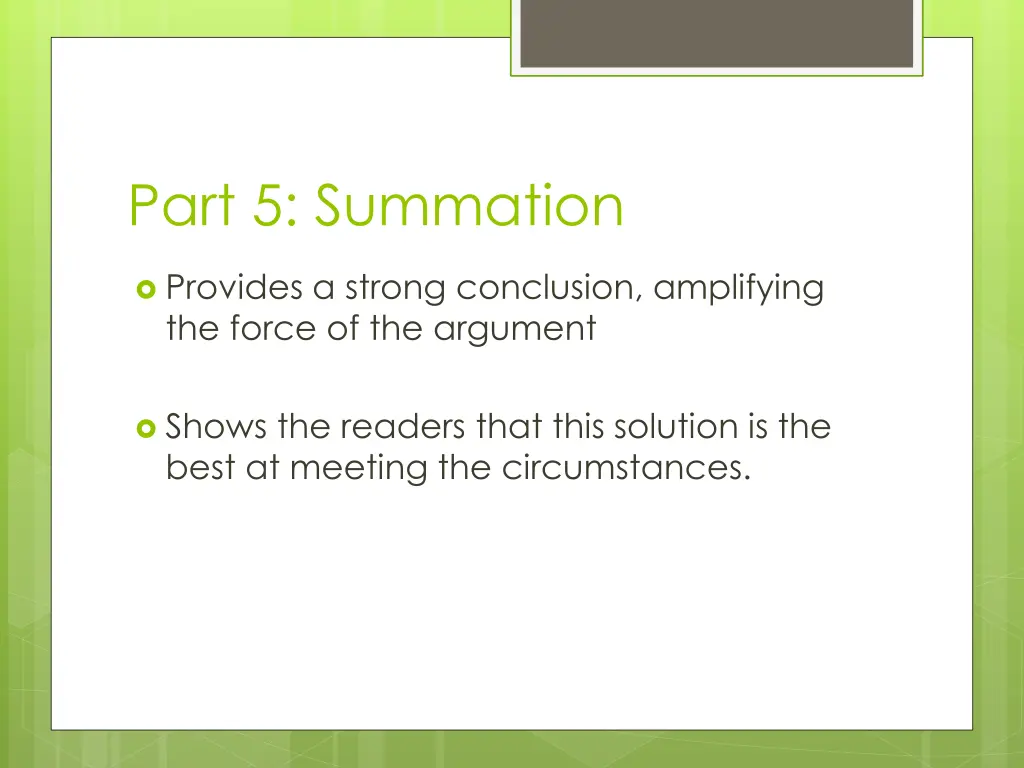 part 5 summation