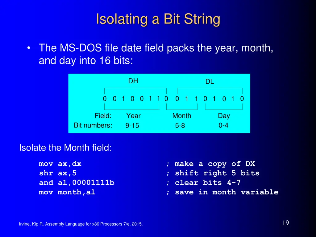 isolating a bit string