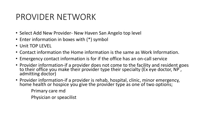 provider network