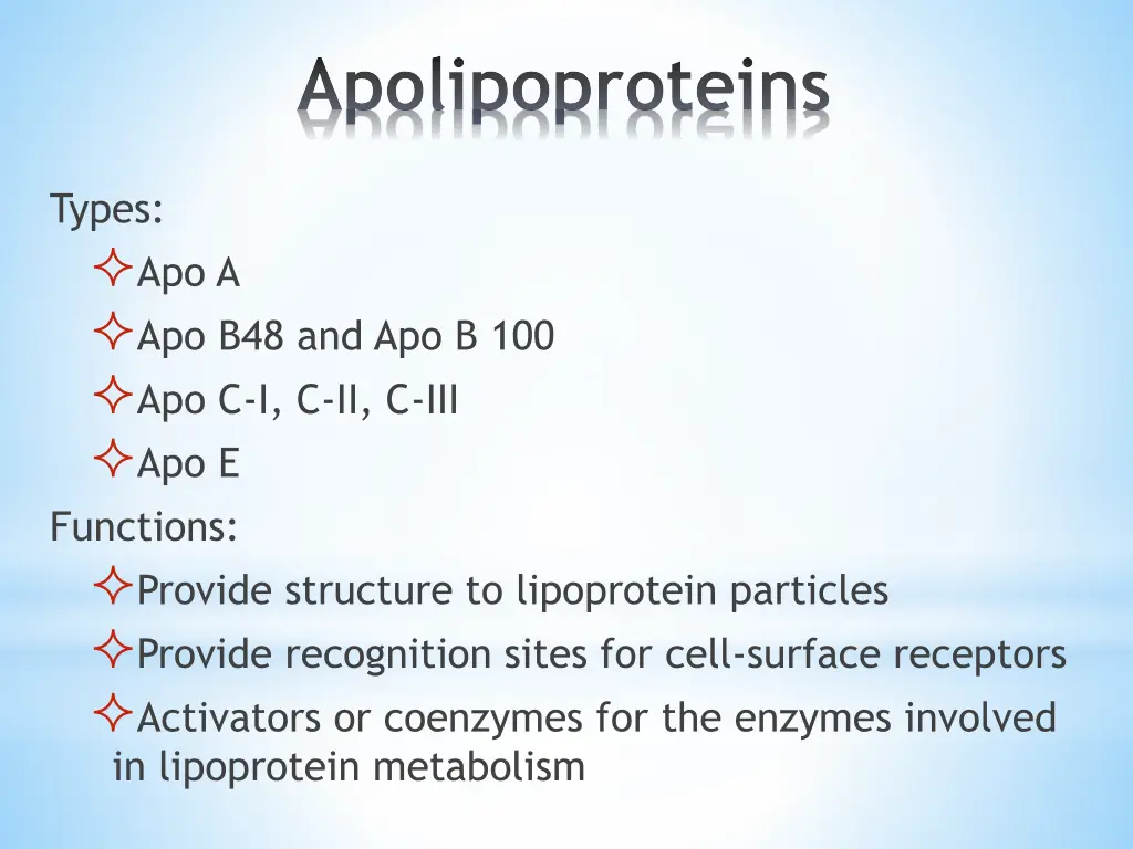 apolipoproteins