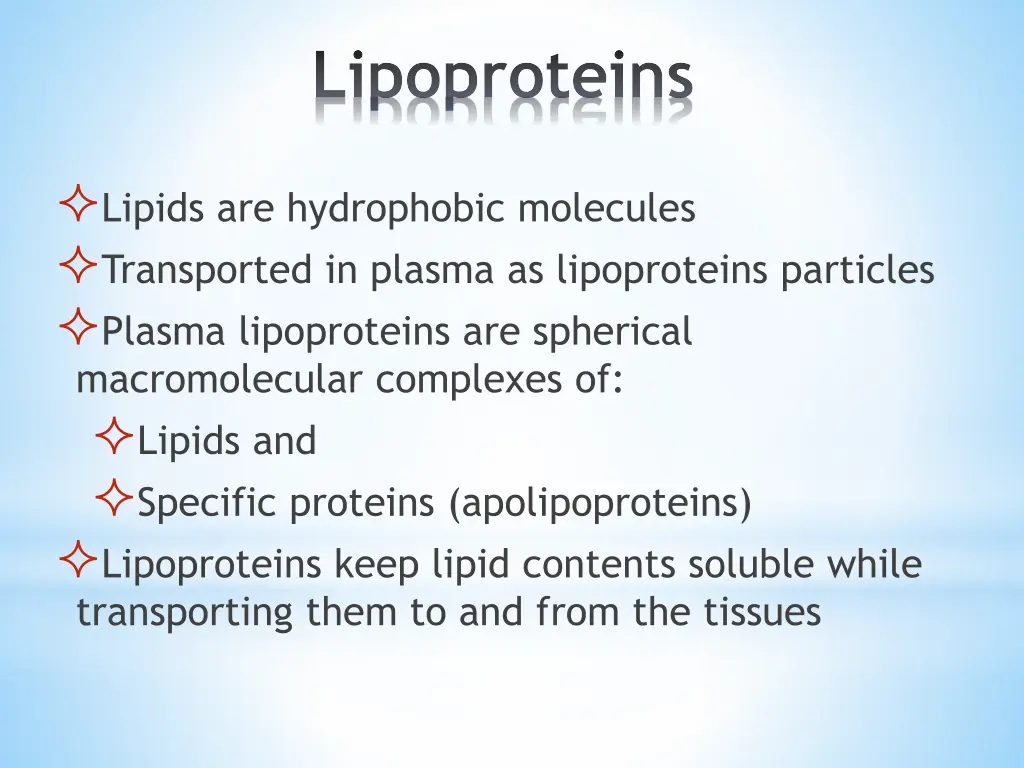 lipoproteins