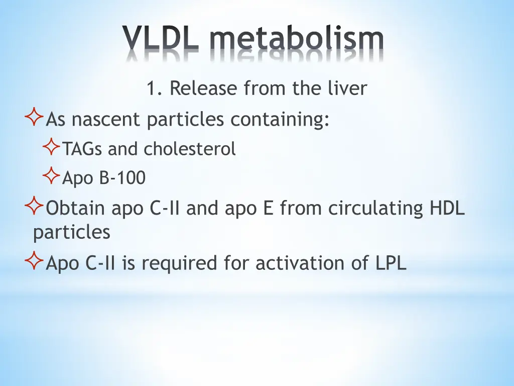 vldl metabolism 1
