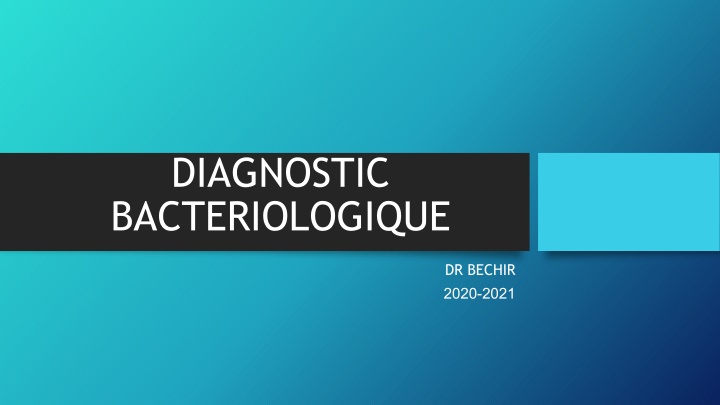 diagnostic bacteriologique