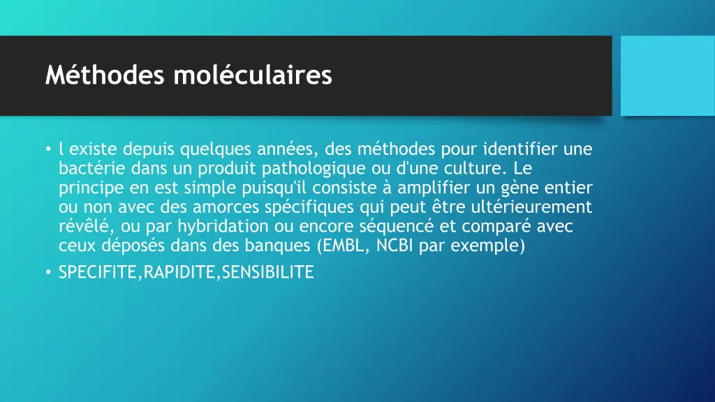 m thodes mol culaires