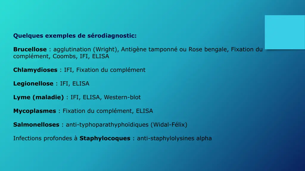 quelques exemples de s rodiagnostic