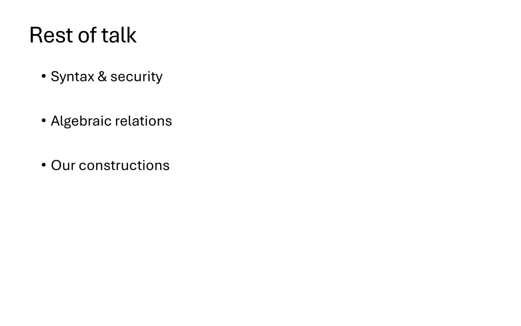 rest of talk