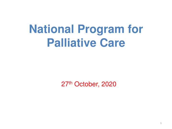 national program for palliative care