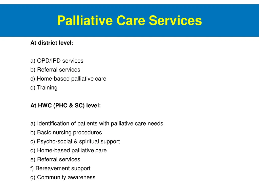palliative care services