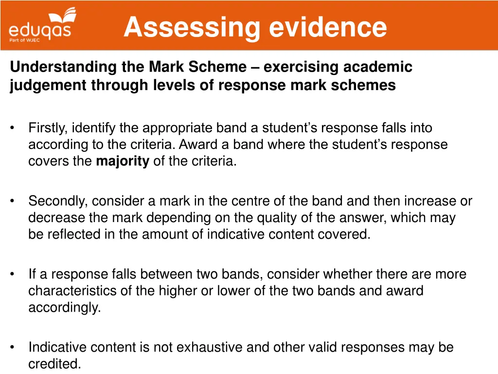 assessing evidence